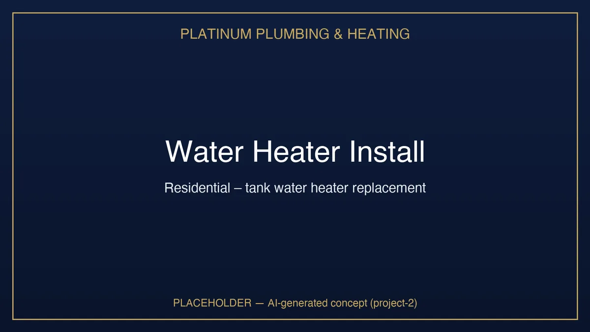 Water heater installation by Platinum in a Regina home