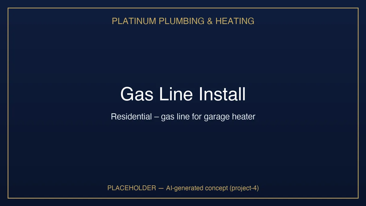 Gas line installed for a garage heater by Platinum in Regina