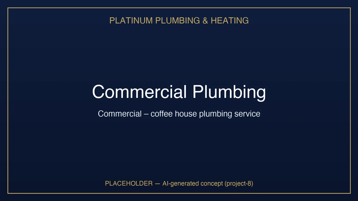 Commercial plumbing for a Regina coffee house by Platinum